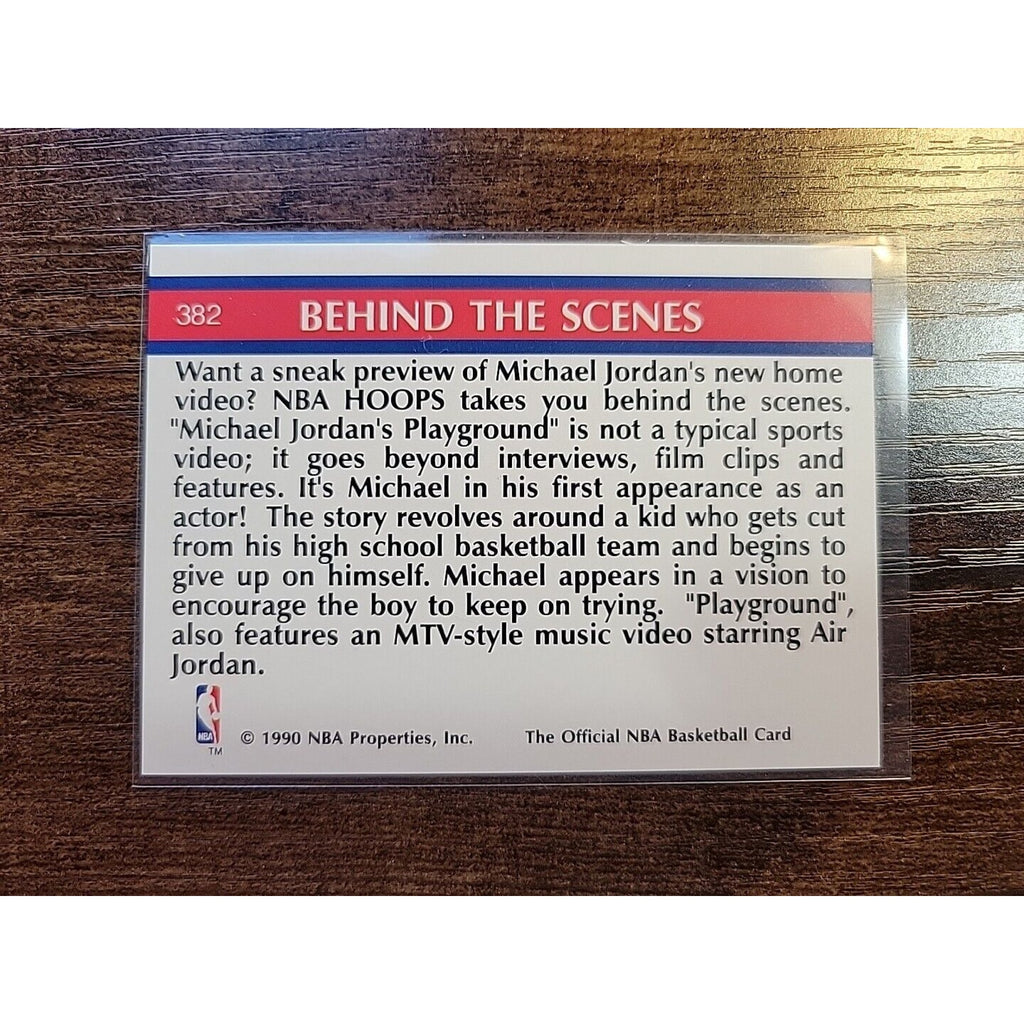 Michael Jordan 1990-1991 NBA Hoops #382 - Chicago Bulls - Playground - NBA