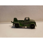 Vintage (Tootsie Toy?) Green Tow Truck Wrecker - Metal Diecast Miniature Vehicle