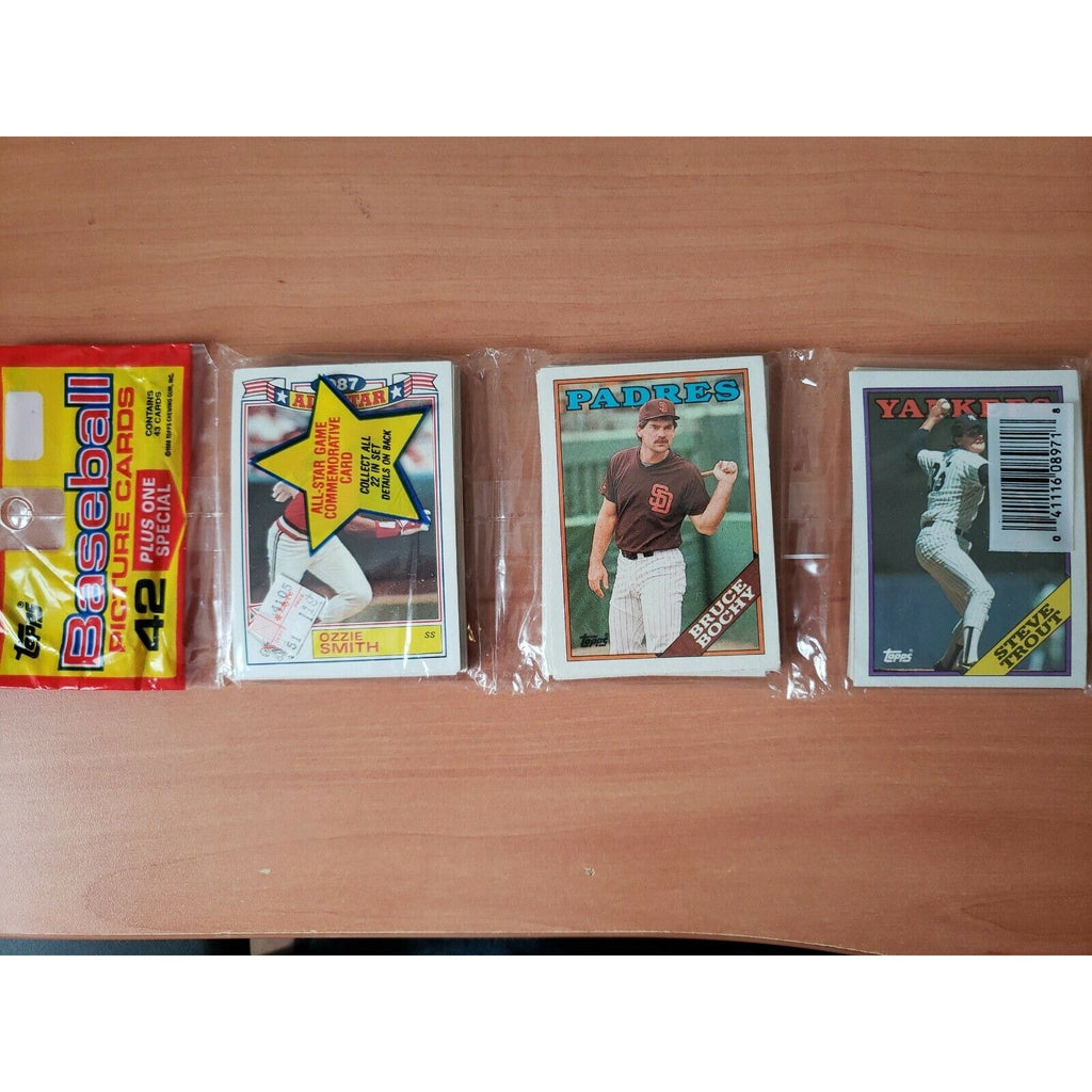 1988 Topps Baseball 43 Card Factory Sealed Rack Pack - Insert #16 Ozzie Smith