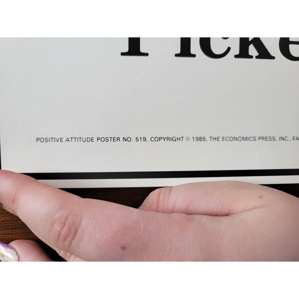 1985 Positive Attitude Poster #519 - Economics Press - Ted Key -Lets Beat Litter