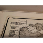 Vintage Lakemaps Waterproof Plastic Card - Ann/Lucy/Susan Lakes Carver County MN