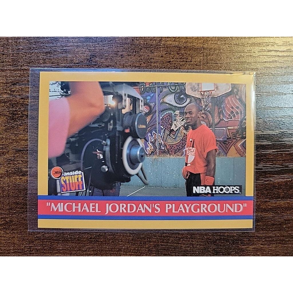 Michael Jordan 1990-1991 NBA Hoops #382 - Chicago Bulls - Playground - NBA