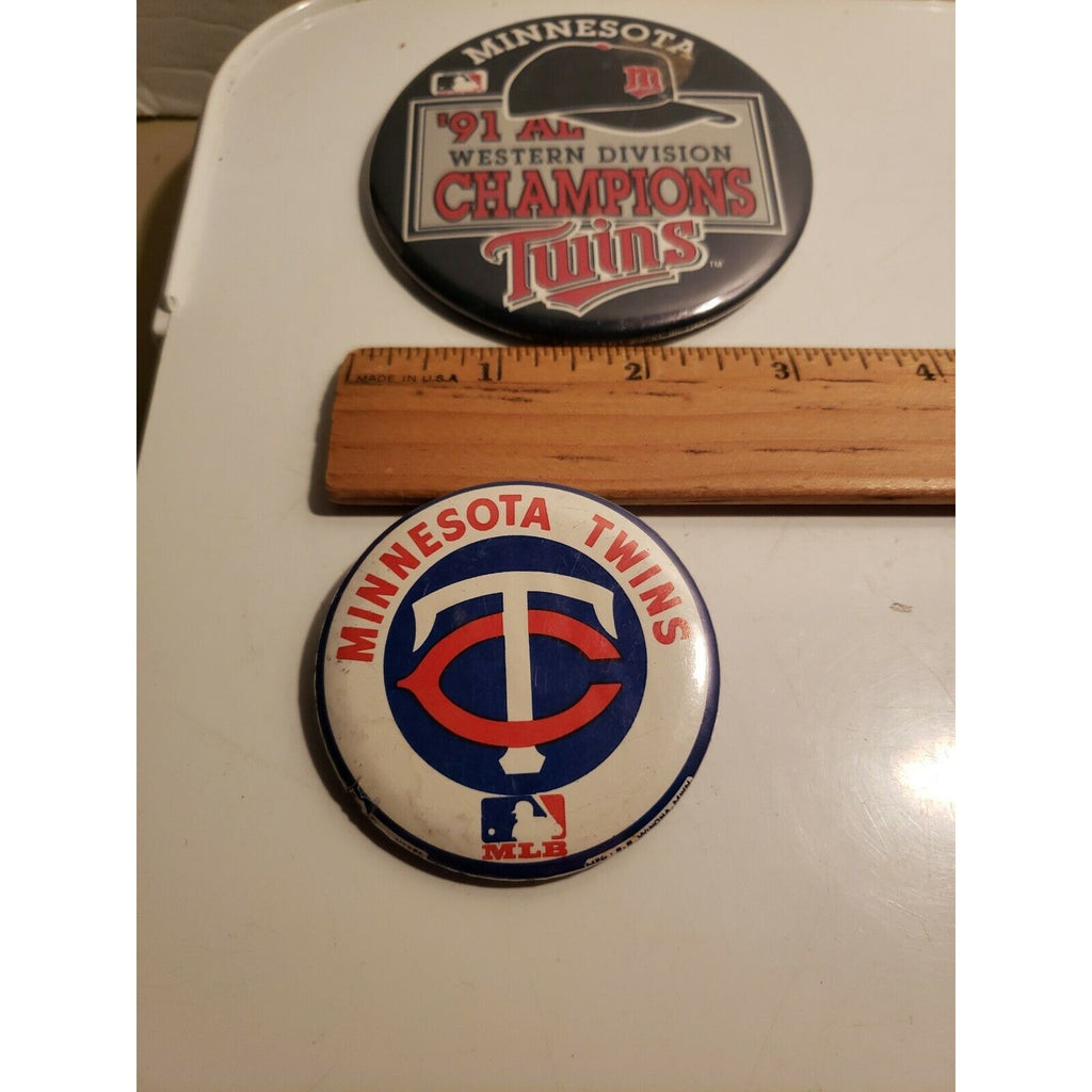 1991 Minnesota Twins '91 AL Western Division Champions Button Pinback