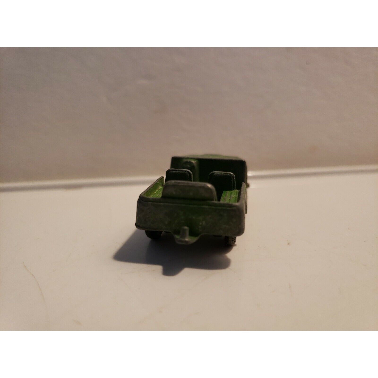 Vintage (Tootsie Toy?) Green Jeep - Metal Diecast Miniature Toy Car