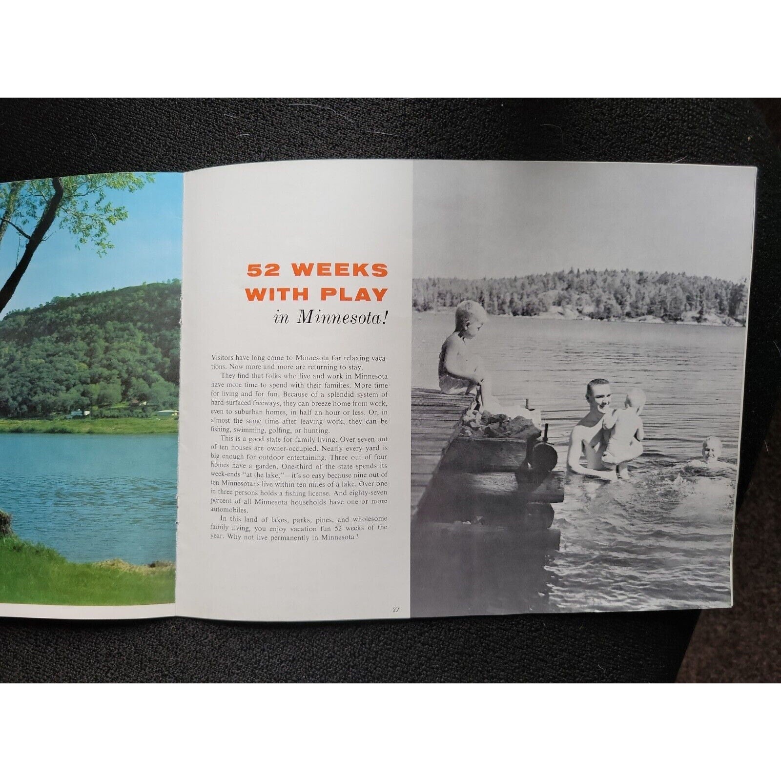 1958 Minnesota Centennial Visitor's Guide/Brochure - 100 Years of Vacation Fun