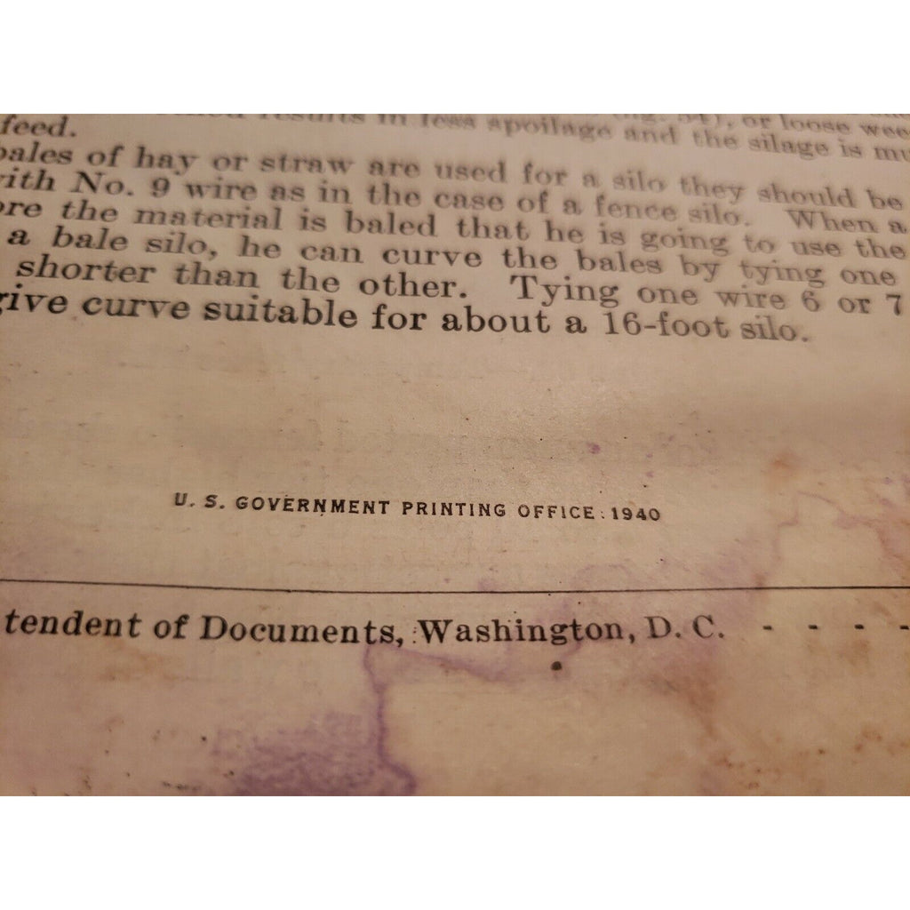 1940 Silos: Types and Construction - USDA Farmers' Bulletin No. 1820 Dick Gale