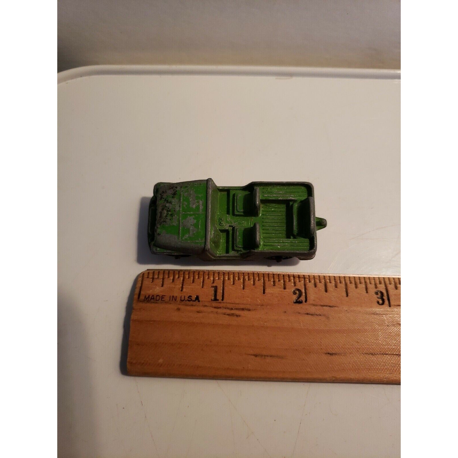 Vintage (Tootsie Toy?) Green Jeep - Metal Diecast Miniature Toy Car
