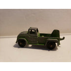 Vintage (Tootsie Toy?) Green Tow Truck Wrecker - Metal Diecast Miniature Vehicle