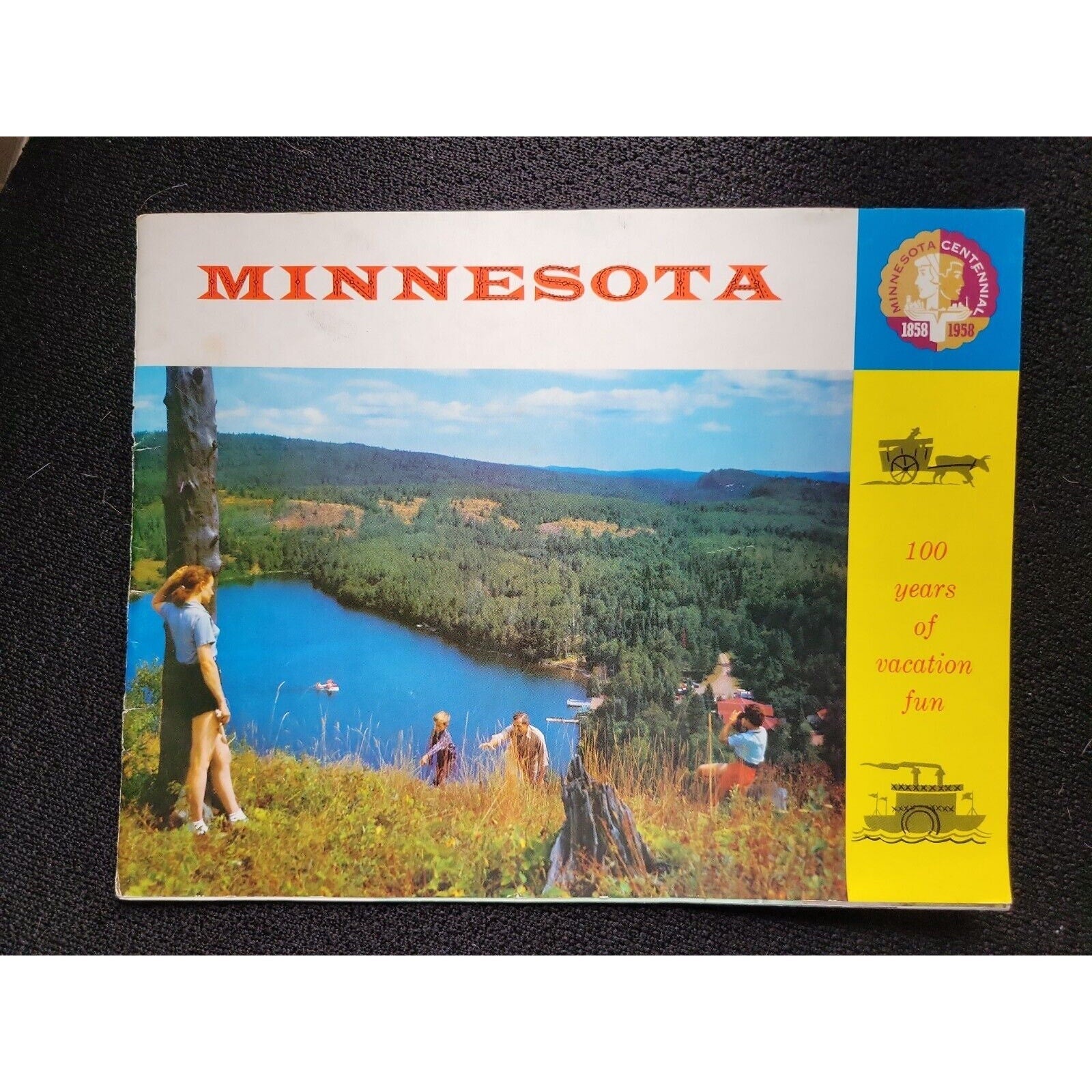 1958 Minnesota Centennial Visitor's Guide/Brochure - 100 Years of Vacation Fun