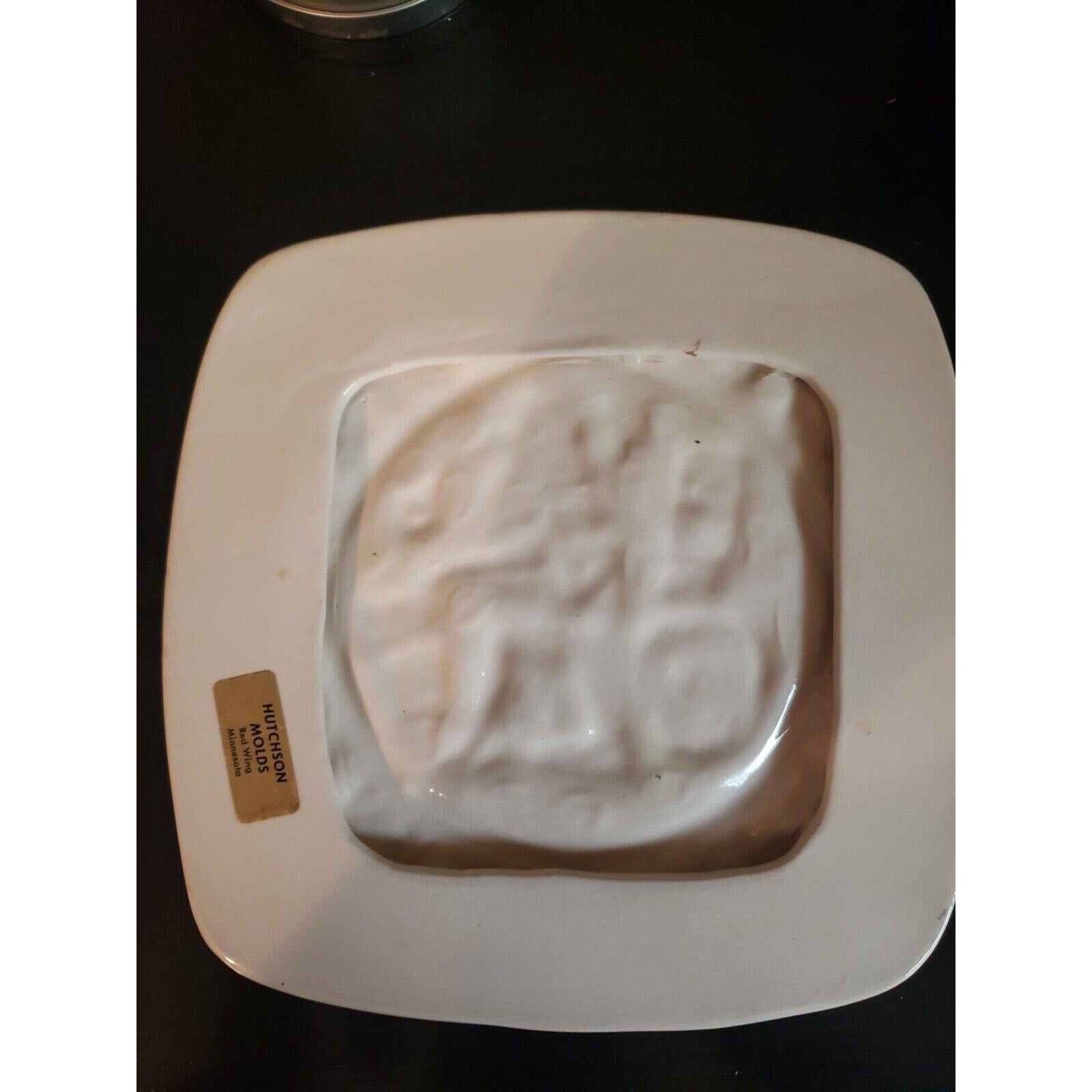 Vintage Hutchson Molds - Red Wing MN - Yellow Aztec Design Plate/Tray