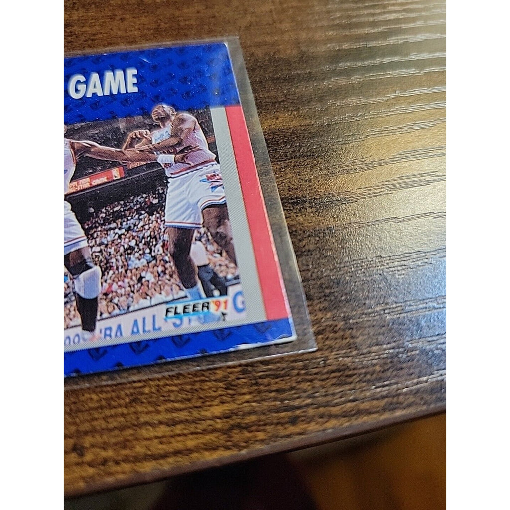 1991-1992 Fleer #237 NBA All Star Game - Michael Jordan, Magic Johnson, Robinson
