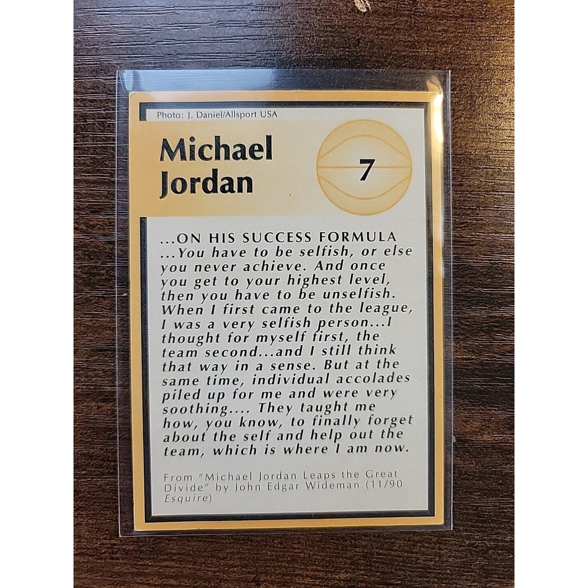 Michael Jordan 1991 Tuff Stuff Jr. Magazine Insert #7 - Chicago Bulls - NBA