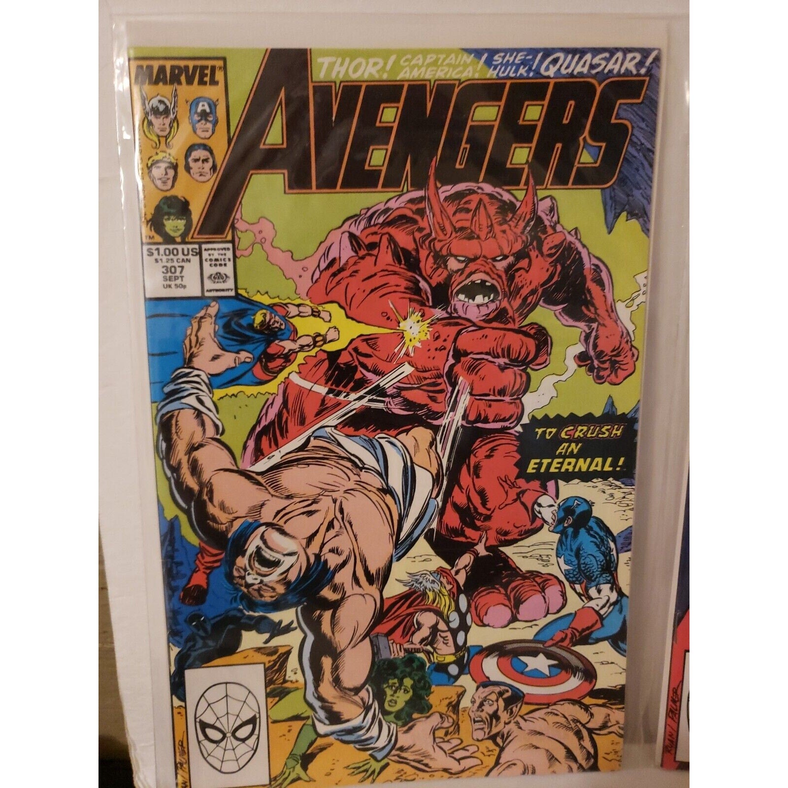 Lot of 2 1988 Marvel Avengers #307 308 Comic Books - Thor Captain America Quasar