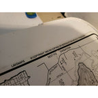 Vintage Lakemaps Waterproof Plastic Card - Bavaria/Piersons/Wasserman Carver MN