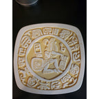Vintage Hutchson Molds - Red Wing MN - Yellow Aztec Design Plate/Tray