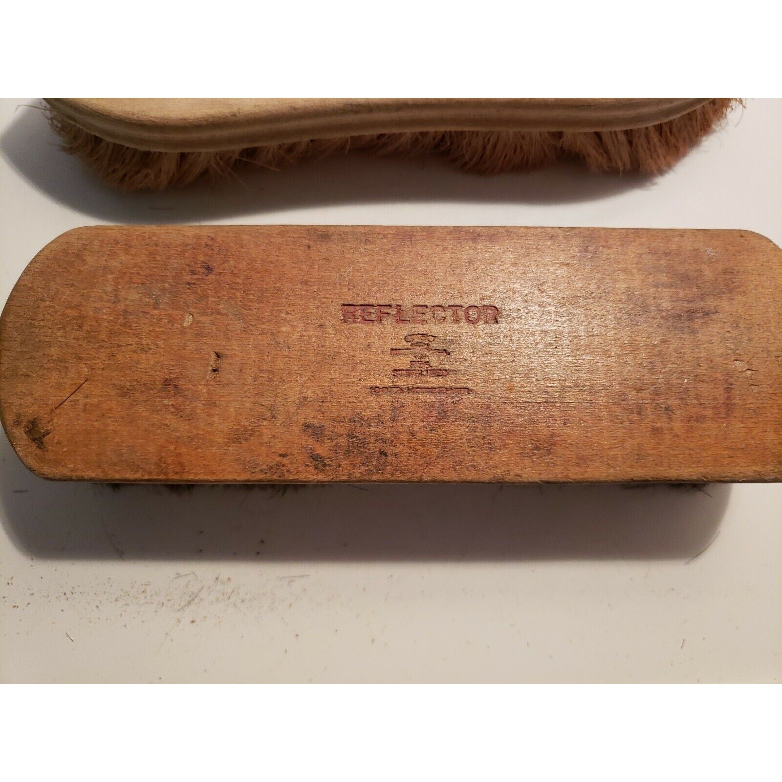 2 Vintage Shoe Shinning Brush 8.25" (100% Horse Hair) - REFLECTOR USA