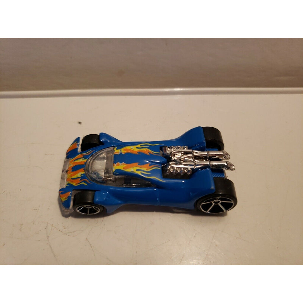 Hot Wheels 2000 Vulture Car, Blue w/Flames 1:64