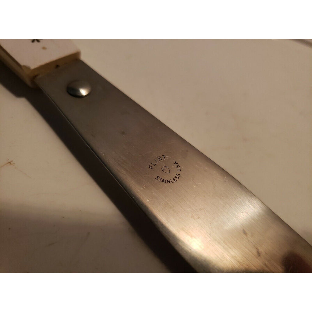 Vintage FLINT Arrowhead Stainless Cake/Frosting Knife - Wheaton Pattern Handle
