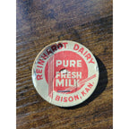 Reinhardt Dairy Milk Bottle Cap - Bison, Kansas (KS, KAN) - "Pure Fresh Milk"