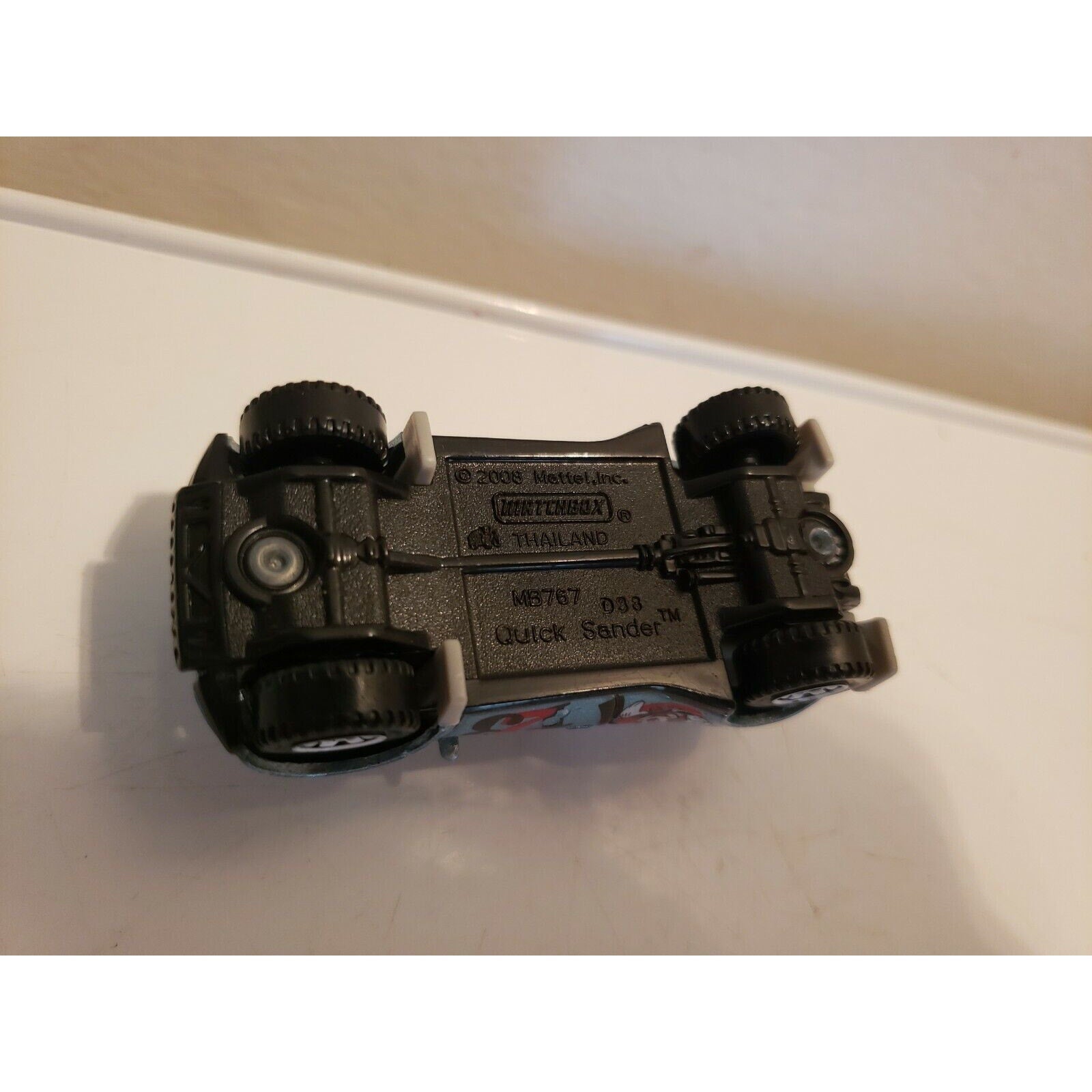 2008 Matchbox Quick Sander MB767 Rally Truck Mickey Mouse Edition Metallic Blue