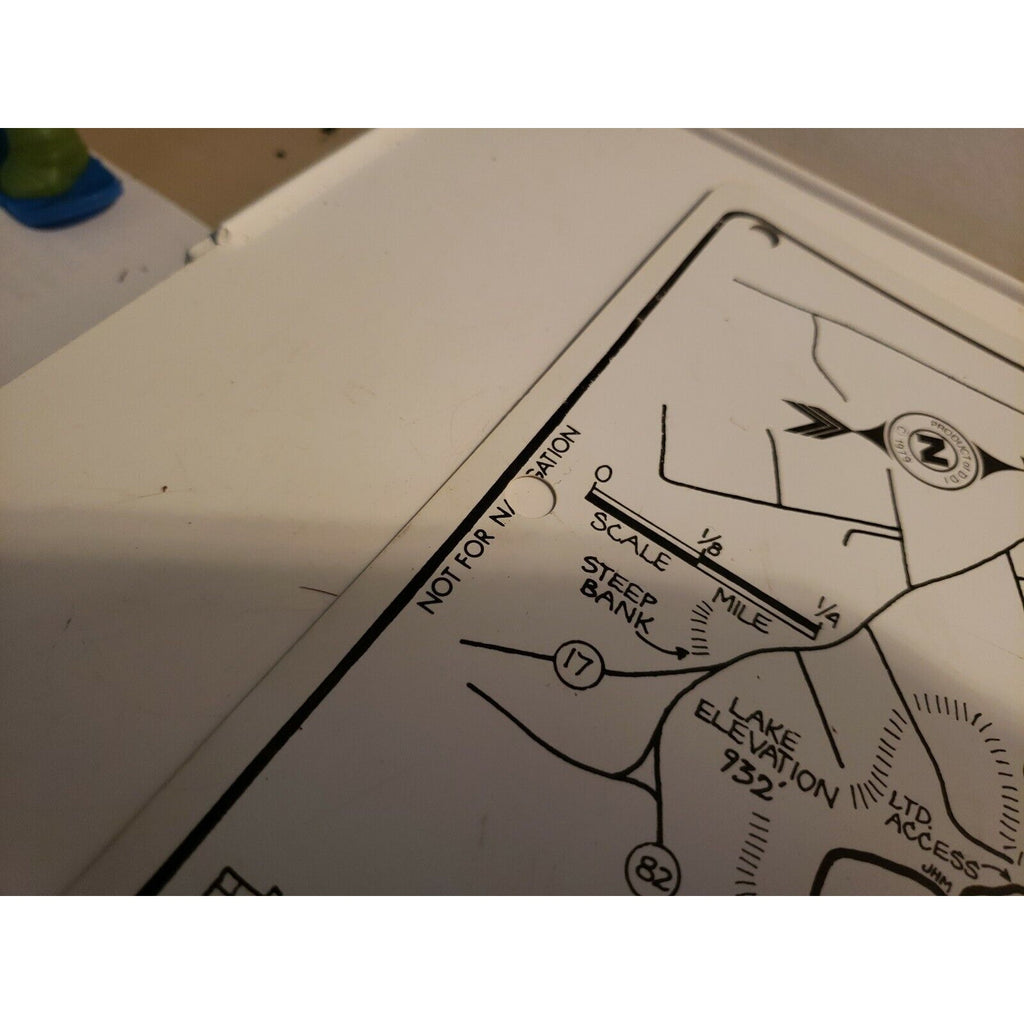 Vintage Lakemaps Waterproof Plastic Card - Christmas Lake Hennepin County MN