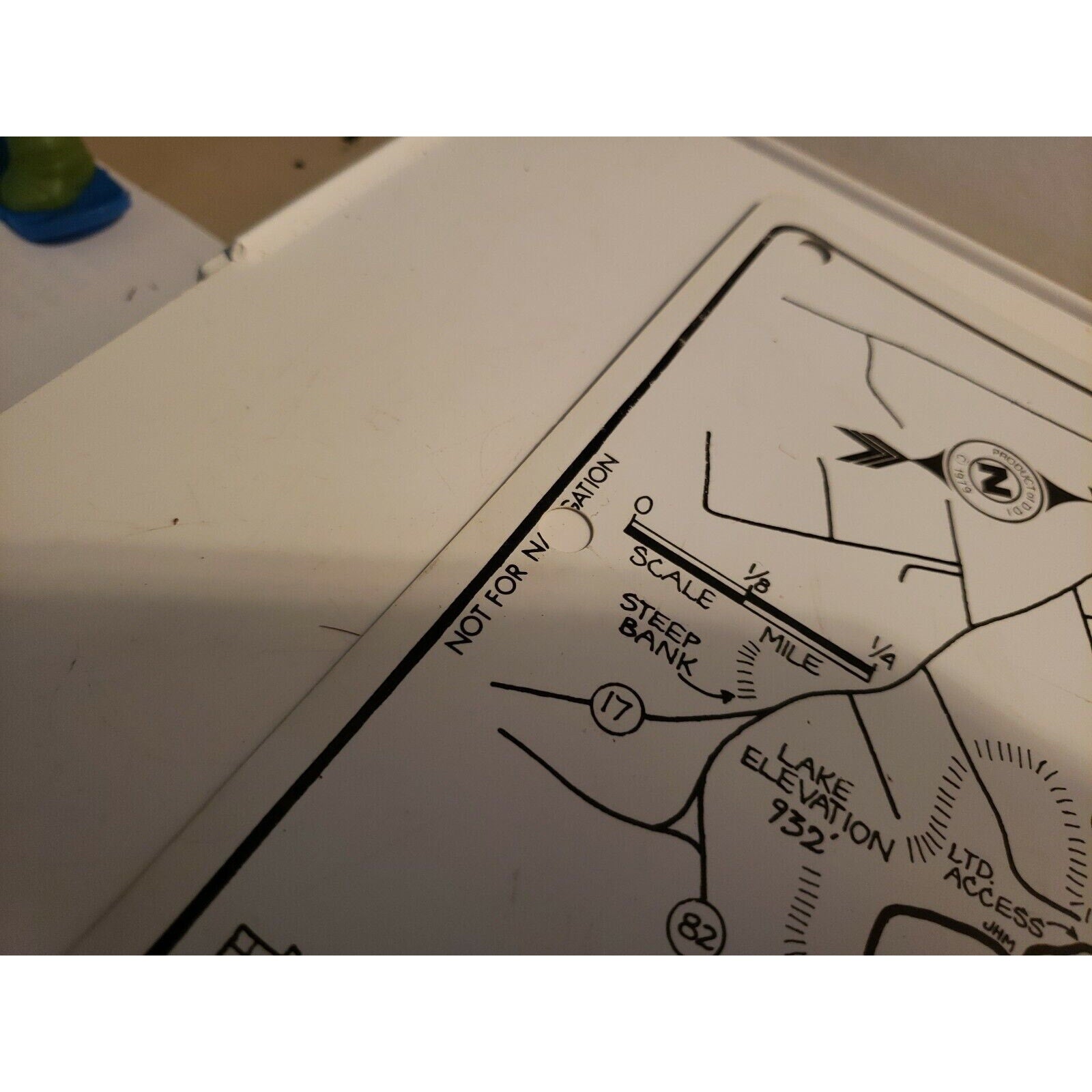 Vintage Lakemaps Waterproof Plastic Card - Christmas Lake Hennepin County MN