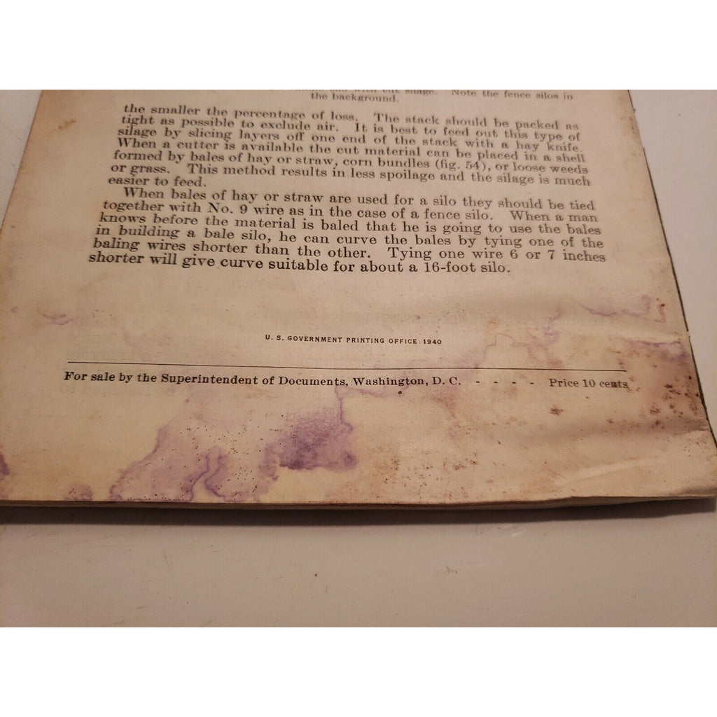 1940 Silos: Types and Construction - USDA Farmers' Bulletin No. 1820 Dick Gale