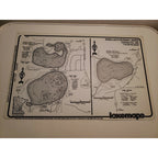 Vintage Lakemaps Waterproof Plastic Card - Ann/Lucy/Susan Lakes Carver County MN