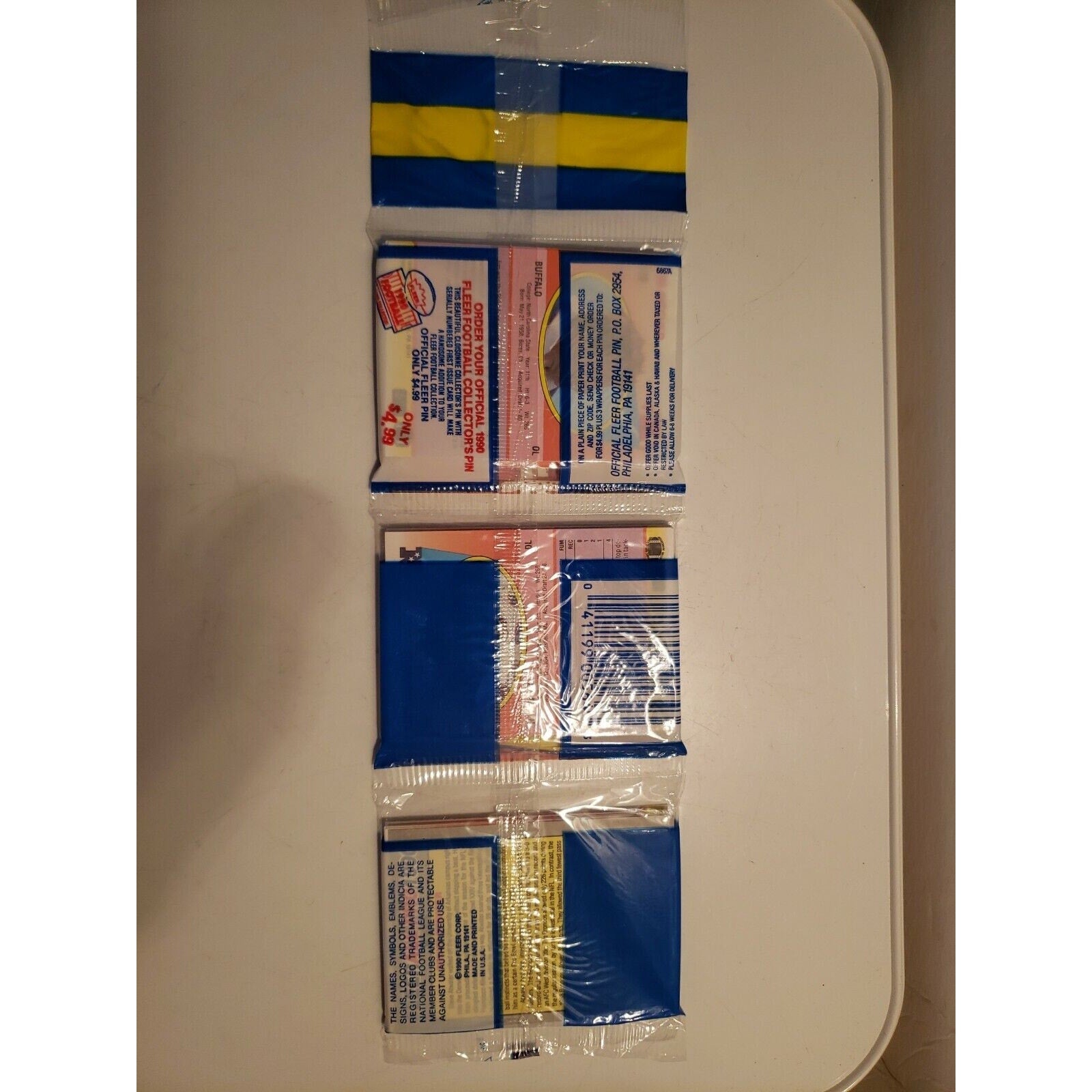 1990 Fleer Football 45 Card Factory Sealed Rack Pack - Premier - Cunningham