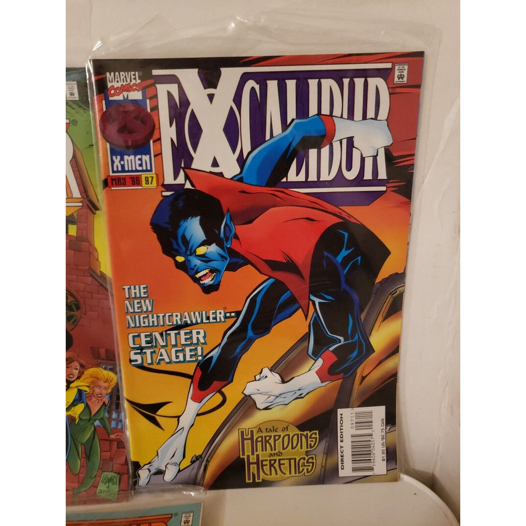 Lot of 3 1996 Marvel Excalibur #93 97 102 Comic Books - Nightcrawler