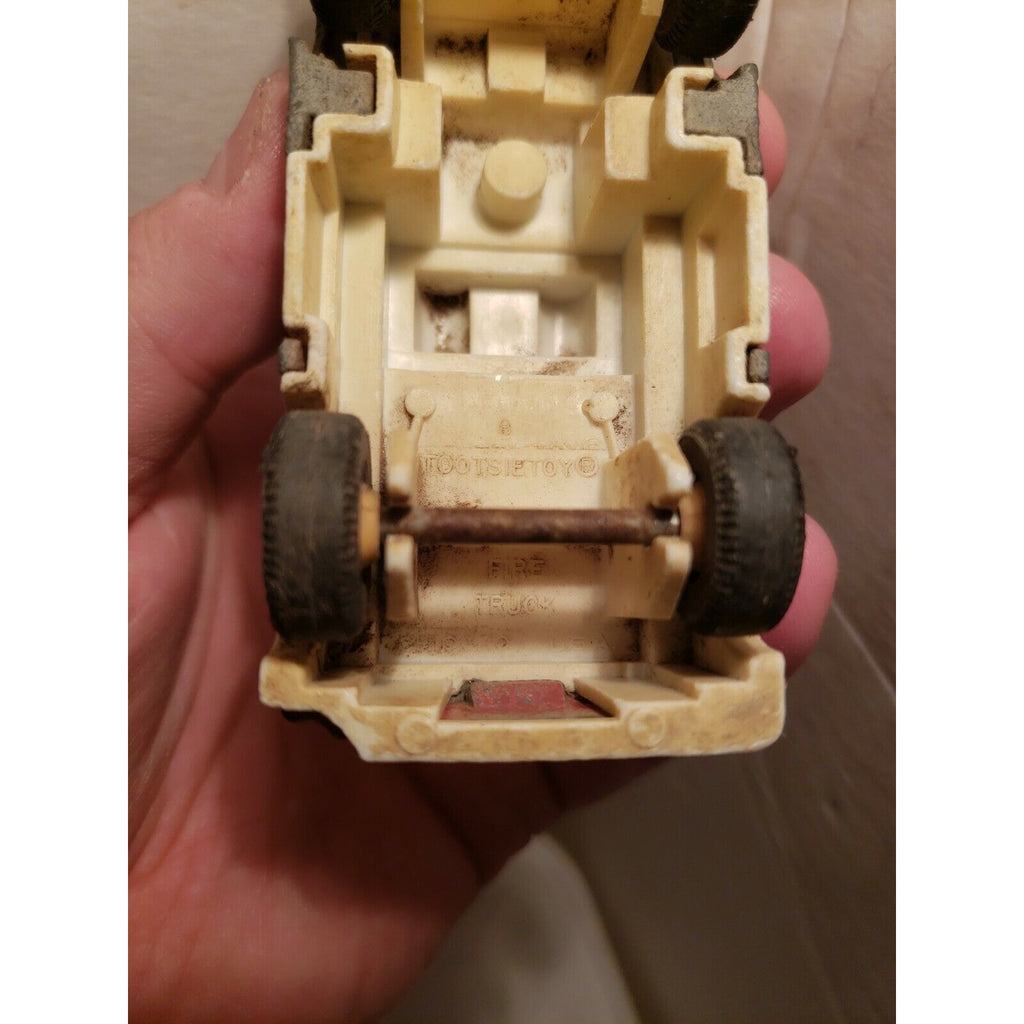 Vintage Tootsietoy Fire Pump Truck - Red and white Made in USA