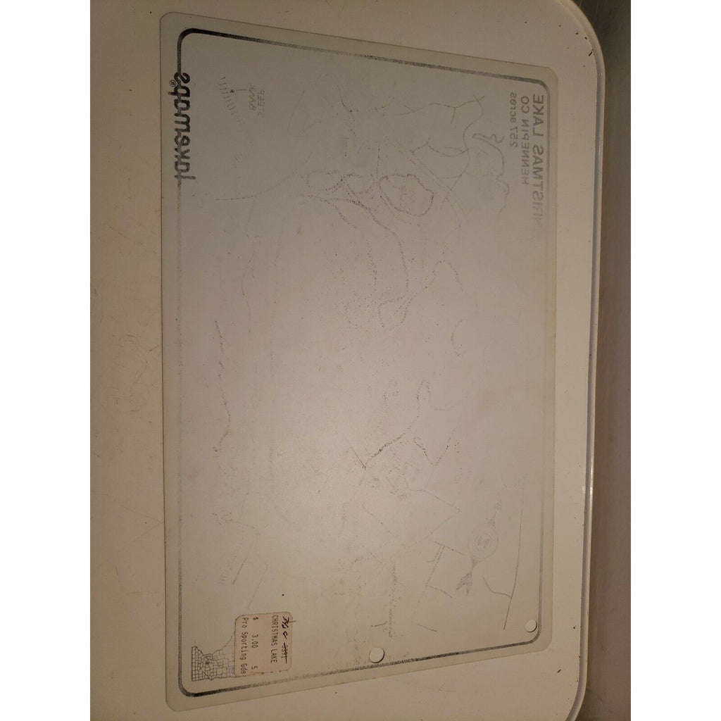 Vintage Lakemaps Waterproof Plastic Card - Christmas Lake Hennepin County MN